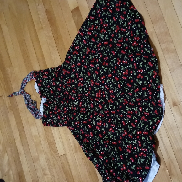 Handmade Cherry 50's Style Pinup Dress - Picture 4 of 8